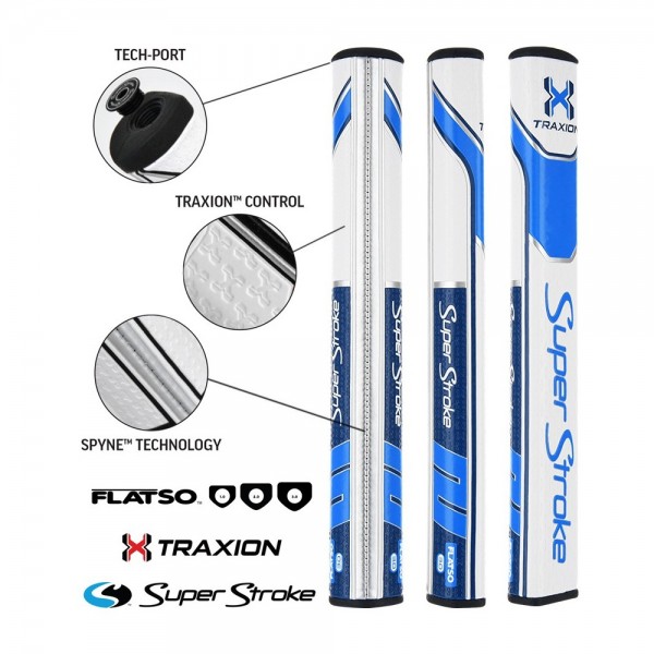 SuperStroke Traxion Flatso 3.0 White/Light Blue/Dark Blue