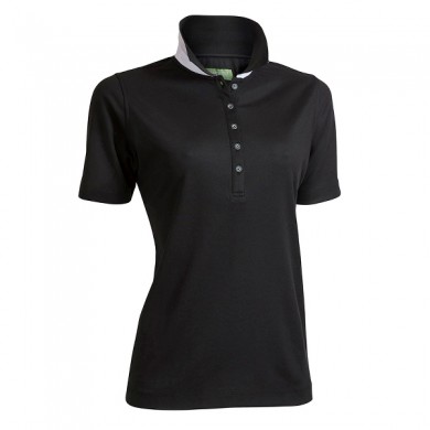 BACKTEE Ladies Quick Dry Perf. Polo, Black