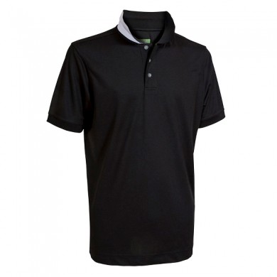 BACKTEE Mens Quick Dry Perf. Polo, Black