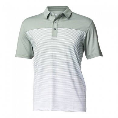 BACKTEE Mens Striped Polo, Agave green