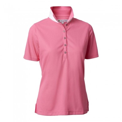 BACKTEE Ladies Quick Dry Perf. Polo, Pink lemonade