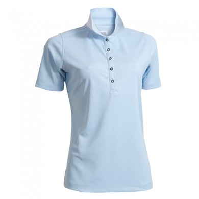 BACKTEE Ladies Quick Dry Perf. Polo, Blue bell