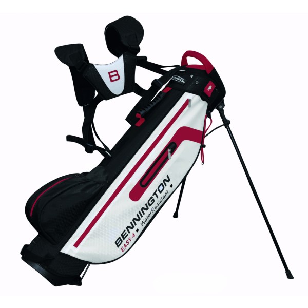 Bennington Stand bag EASY 4 Water Resistant Black / White / Red