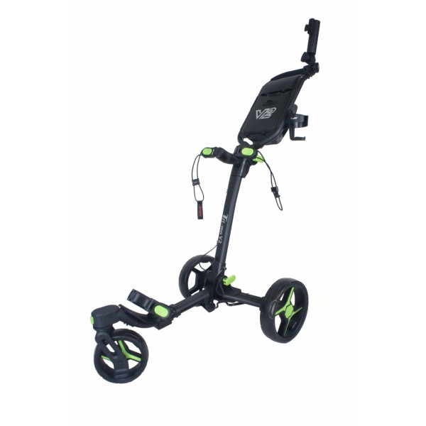 AXGLO Tri-360 V2 ruční tříkolový golfový vozík Black / Green