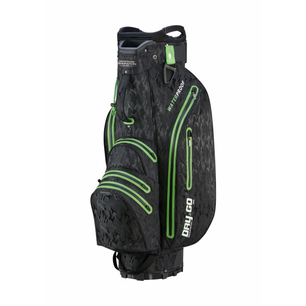 Bennington Cart bag GRID ORGA - Waterproof, Black Camo / Lime )