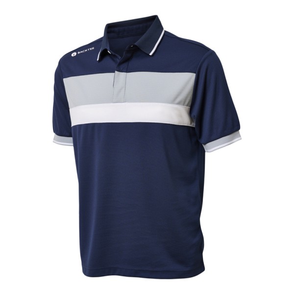 BACKTEE Mens Front Polo, Navy