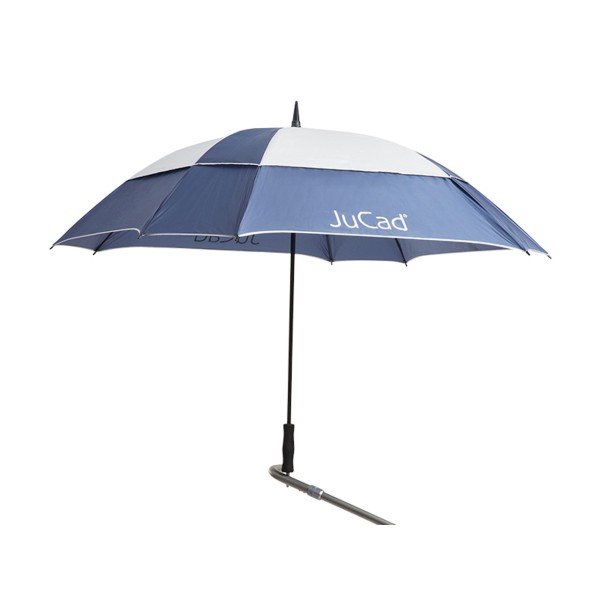 JuCad golfový deštník odolný proti větru s kolíkem, modro stříbrný