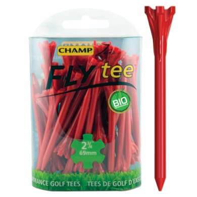 CHAMP FLY TEES -Red 2 3/4 69mm 